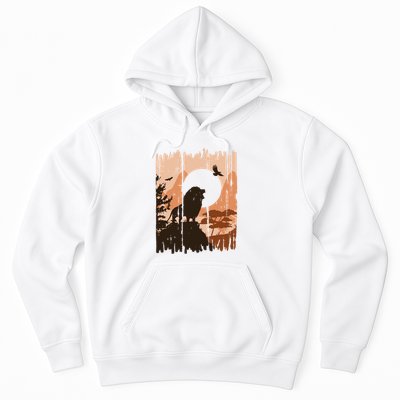 Lion Landscape Nature Mountain Hoodie