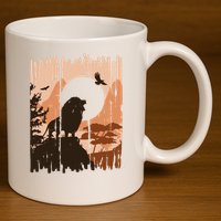 Lion Landscape Nature Mountain 11oz C Handle Ceramic Mug