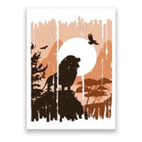 Lion Landscape Nature Mountain Poster