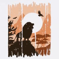 Lion Landscape Nature Mountain Hat