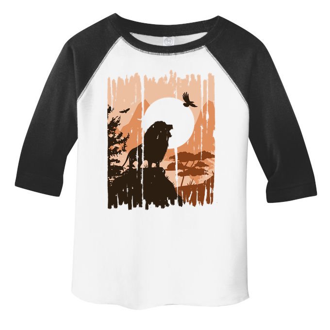 Lion Landscape Nature Mountain Toddler Fine Jersey T-Shirt