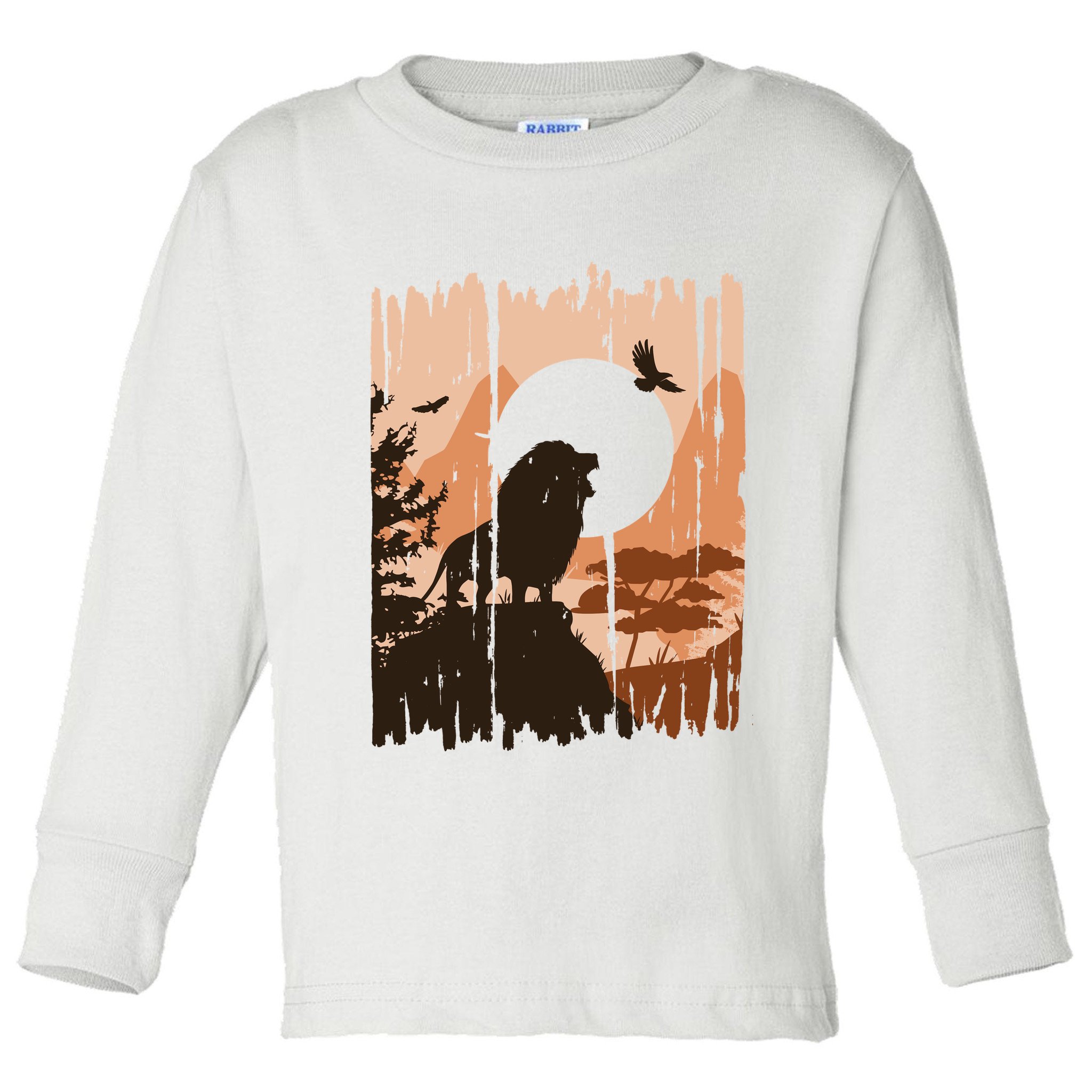 Lion Landscape Nature Mountain Toddler Long Sleeve Shirt