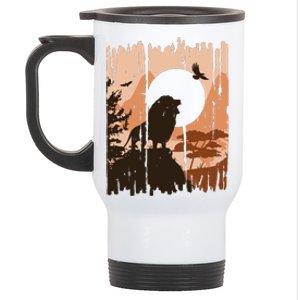 Lion Landscape Nature Mountain Stainless Steel Travel Mug