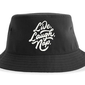 Live Laugh Nap Sustainable Bucket Hat