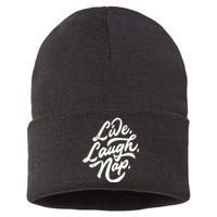 Live Laugh Nap Sustainable Knit Beanie