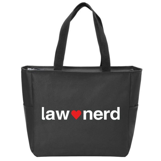 Lawnerdshop Law Nerd Love Zip Tote Bag
