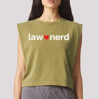 Lawnerdshop Law Nerd Love Garment-Dyed Women's Muscle Tee
