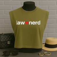 Lawnerdshop Law Nerd Love Garment-Dyed Women's Muscle Tee