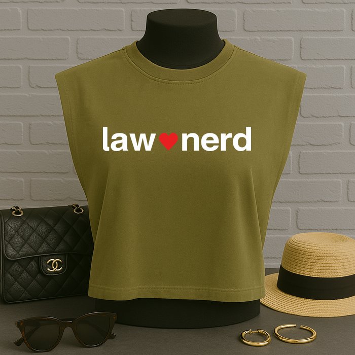 Lawnerdshop Law Nerd Love Garment-Dyed Women's Muscle Tee