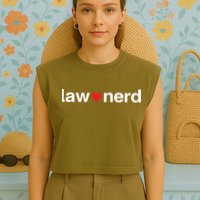 Lawnerdshop Law Nerd Love Garment-Dyed Women's Muscle Tee