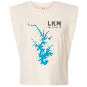 Lkn Lake Norman North Carolina State Gift Map Of Lake Norman Garment-Dyed Women's Muscle Tee