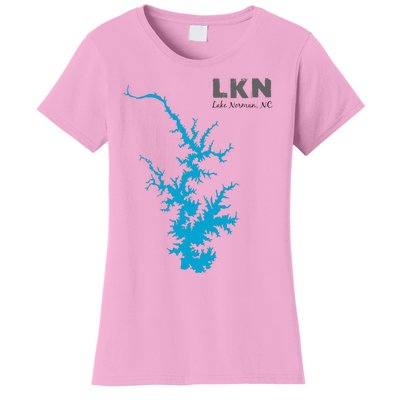 Lkn Lake Norman North Carolina State Gift Map Of Lake Norman Women's T-Shirt