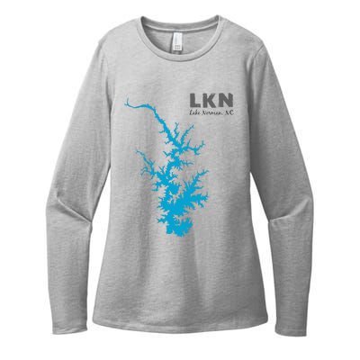 Lkn Lake Norman North Carolina State Gift Map Of Lake Norman Womens CVC Long Sleeve Shirt