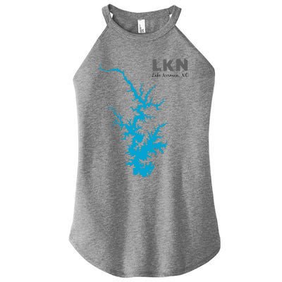 Lkn Lake Norman North Carolina State Gift Map Of Lake Norman Women's Perfect Tri Rocker Tank