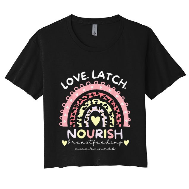 Love Latch Nourish National Breastfeeding Awareness Month Crop Top
