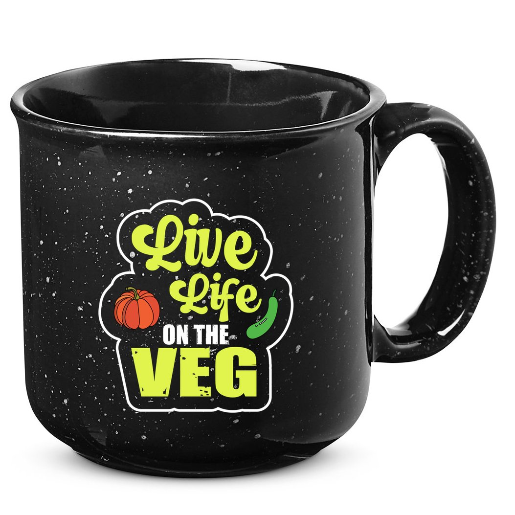 Live Life On The Veg Veganism Vegan Plants Gift 15oz Campfire Ceramic Mug