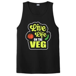 Live Life On The Veg Veganism Vegan Plants Gift PosiCharge Competitor Tank