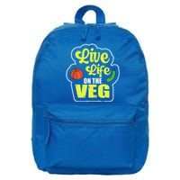 Live Life On The Veg Veganism Vegan Plants Gift 16 in Basic Backpack