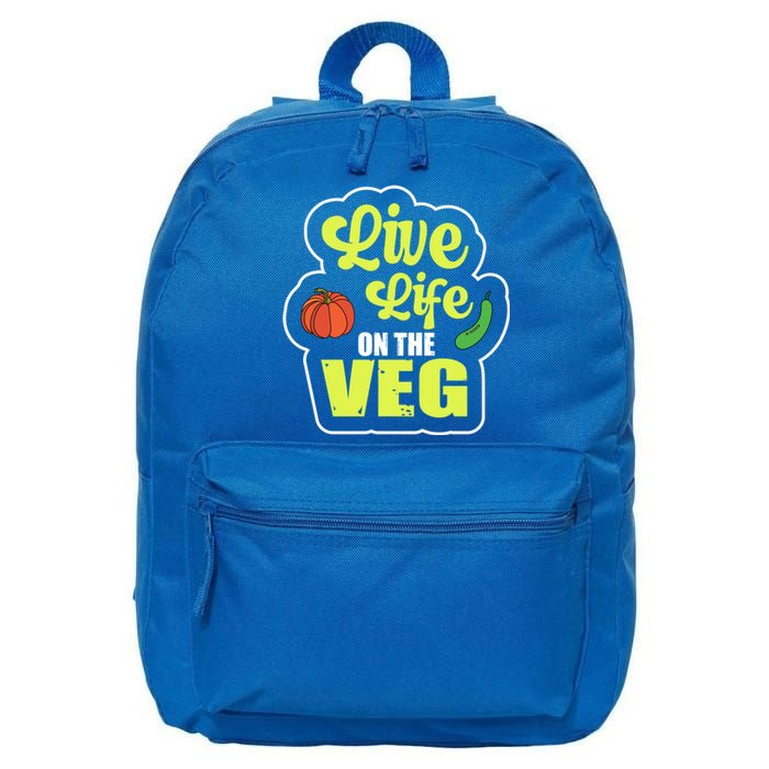 Live Life On The Veg Veganism Vegan Plants Gift 16 in Basic Backpack