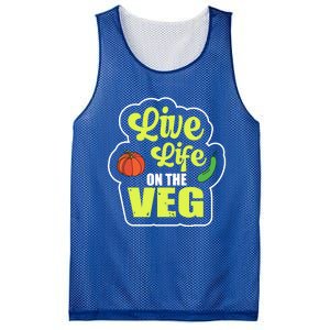 Live Life On The Veg Veganism Vegan Plants Gift Mesh Reversible Basketball Jersey Tank