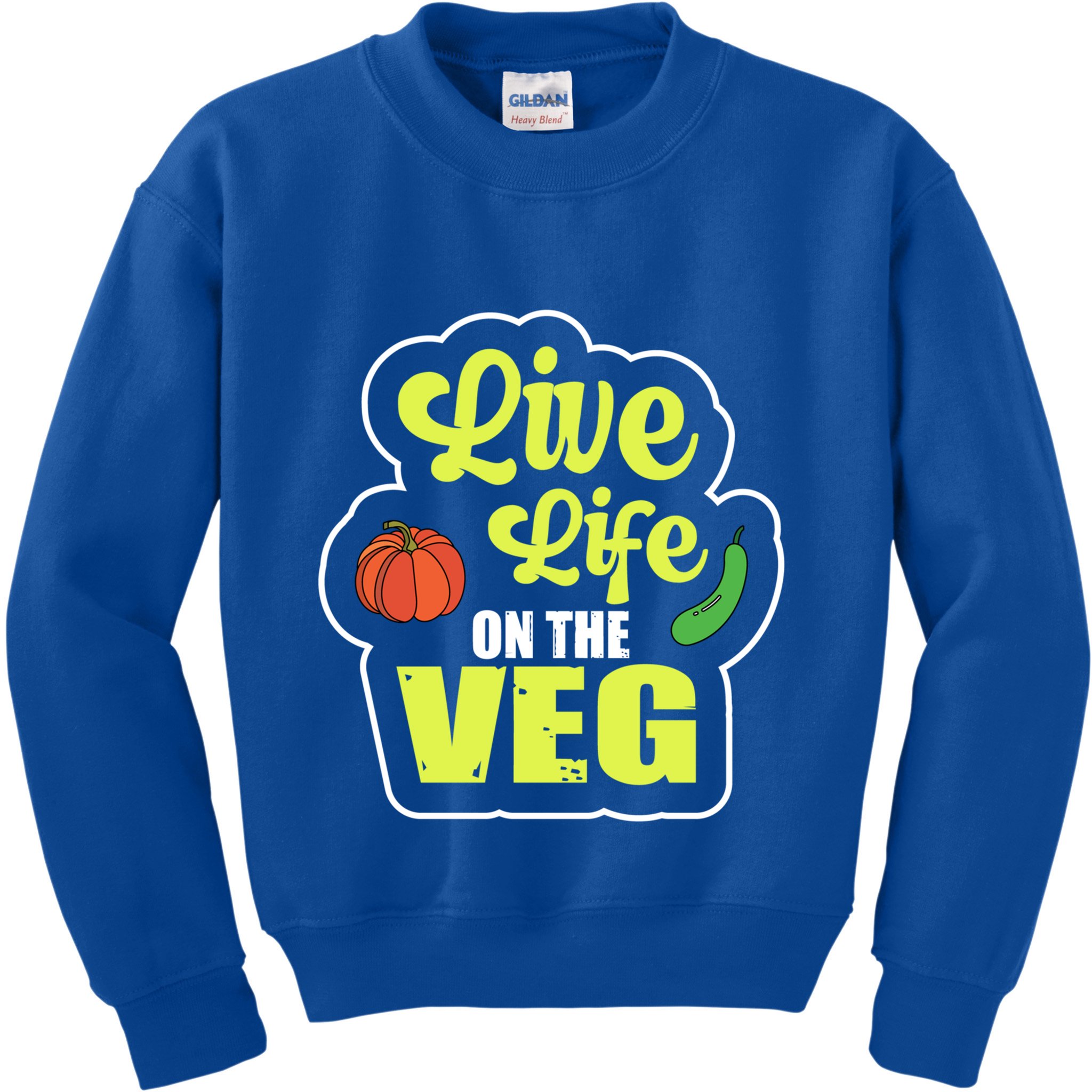 Live Life On The Veg Veganism Vegan Plants Gift Kids Sweatshirt