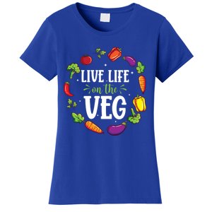 Live Life On The Veg Vegetarian Vegan Activism Meaningful Gift Women's T-Shirt