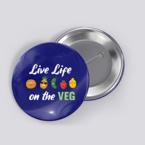 Live Life On The Veg – Vegan Lifestyle Funny Carrot Lover Gift Button