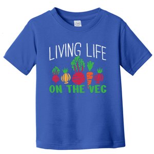 Living Life On The Veg I Funny Vegetarian Vegan Meaningful Gift Toddler T-Shirt