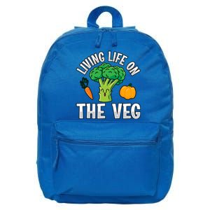 Living Life On The Veg Vegan Vegan Funny Saying Gift 16 in Basic Backpack