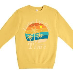 Living Life One Cruise At A Time Cruise Ship For Family Gift Premium Crewneck Sweatshirt