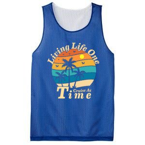 Living Life One Cruise At A Time Cruise Ship For Family Gift Mesh Reversible Basketball Jersey Tank