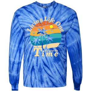 Living Life One Cruise At A Time Cruise Ship For Family Gift Tie-Dye Long Sleeve Shirt