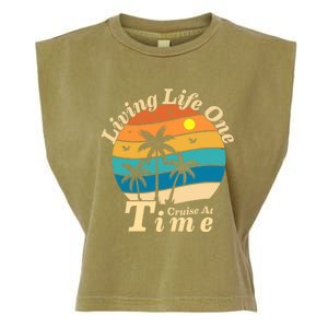 Living Life One Cruise At A Time Cruise Ship For Family Gift Garment-Dyed Women's Muscle Tee