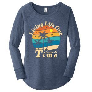 Living Life One Cruise At A Time Cruise Ship For Family Gift Women's Perfect Tri Tunic Long Sleeve Shirt