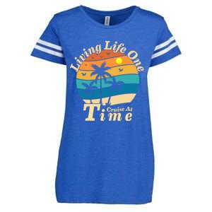 Living Life One Cruise At A Time Cruise Ship For Family Gift Enza Ladies Jersey Football T-Shirt