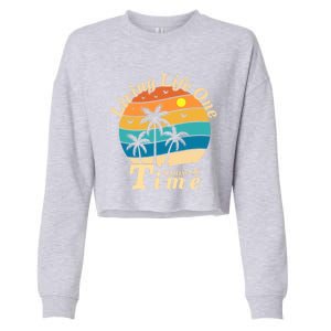 Living Life One Cruise At A Time Cruise Ship For Family Gift Cropped Pullover Crew