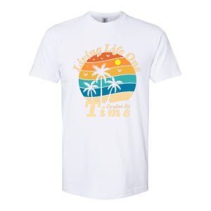 Living Life One Cruise At A Time Cruise Ship For Family Gift Softstyle CVC T-Shirt