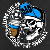 Living Life On The Sidelines Soccer Dad Coffee Skeleton 7 Panel Mesh Trucker Snapback Hat