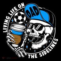 Living Life On The Sidelines Soccer Dad Coffee Skeleton Drawstring Bag