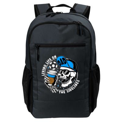 Living Life On The Sidelines Soccer Dad Coffee Skeleton Daily Commute Backpack