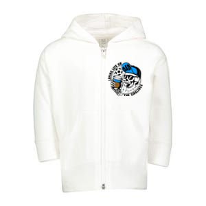 Living Life On The Sidelines Soccer Dad Coffee Skeleton Toddler Zip Fleece Hoodie