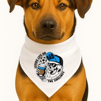 Living Life On The Sidelines Soccer Dad Coffee Skeleton USA-Made Doggie Bandana