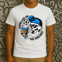 Living Life On The Sidelines Soccer Dad Coffee Skeleton T-Shirt