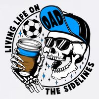 Living Life On The Sidelines Soccer Dad Coffee Skeleton T-Shirt