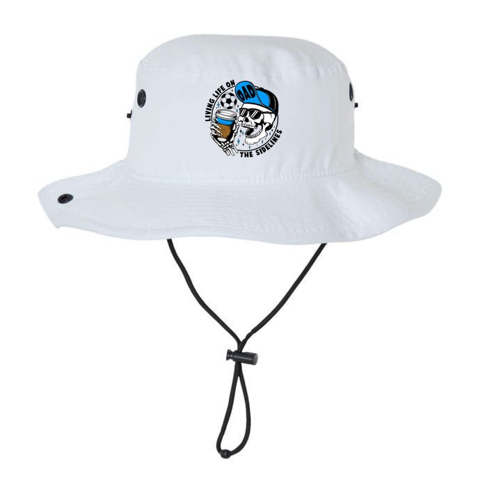 Living Life On The Sidelines Soccer Dad Coffee Skeleton Bucket Hat