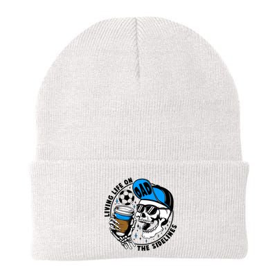 Living Life On The Sidelines Soccer Dad Coffee Skeleton Beanie