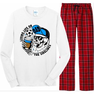 Living Life On The Sidelines Soccer Dad Coffee Skeleton Long Sleeve Pajama Set