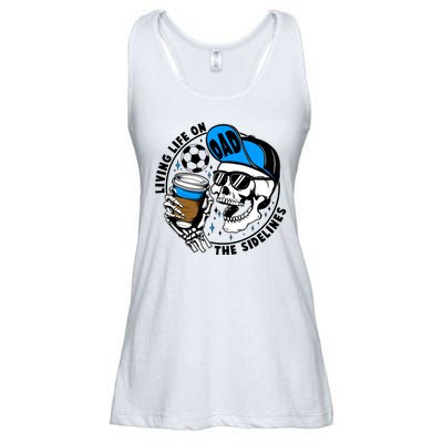 Living Life On The Sidelines Soccer Dad Coffee Skeleton Ladies Essential Flowy Tank