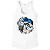 Living Life On The Sidelines Soccer Dad Coffee Skeleton Ladies PosiCharge Competitor Racerback Tank