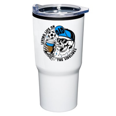 Living Life On The Sidelines Soccer Dad Coffee Skeleton Tumbler